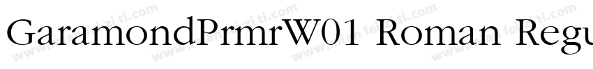 GaramondPrmrW01 Roman Regular字体转换